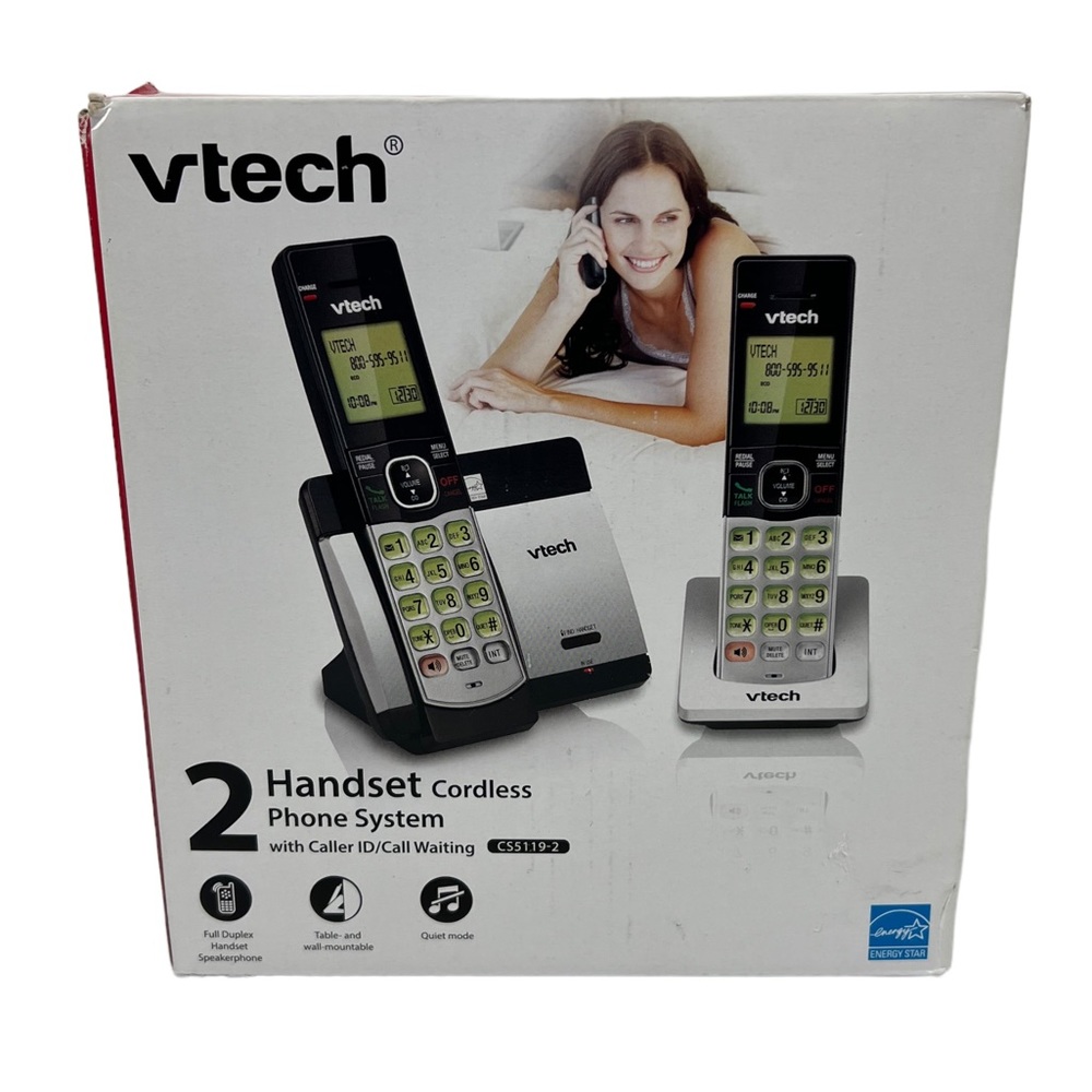 VTech CS5119-2 DECT 6.0 Cordless Phone with Caller ID/Call Waiting 2 Handsets